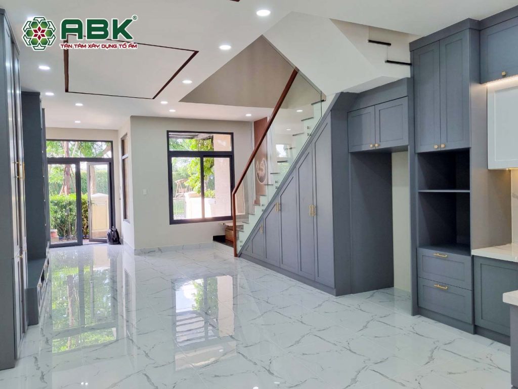 Mẫu nhà phố 3 tầng chị Nga quận 9