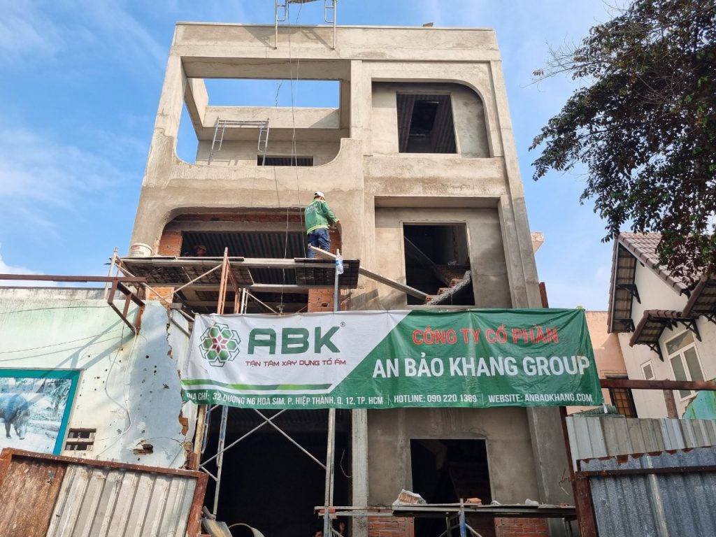 Mẫu nhà phố 3 tầng anh Tuyển Thủ Đức