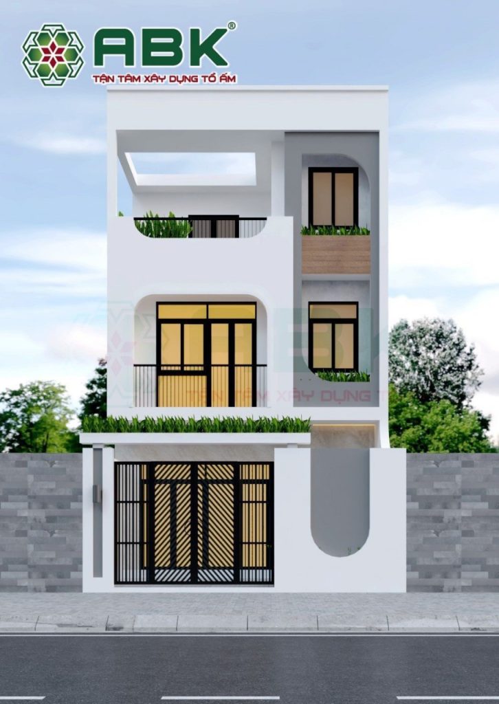 Mẫu nhà phố 3 tầng anh Tuyển Thủ Đức