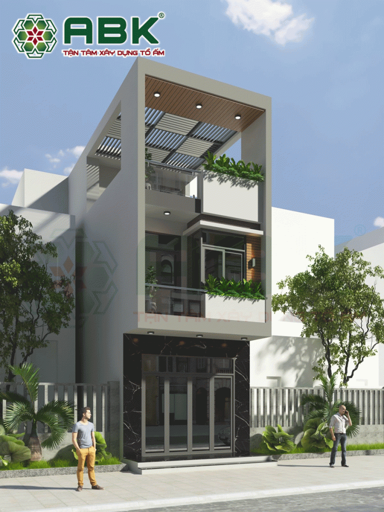 Mẫu nhà phố 3 tầng anh Long Bình Thạnh