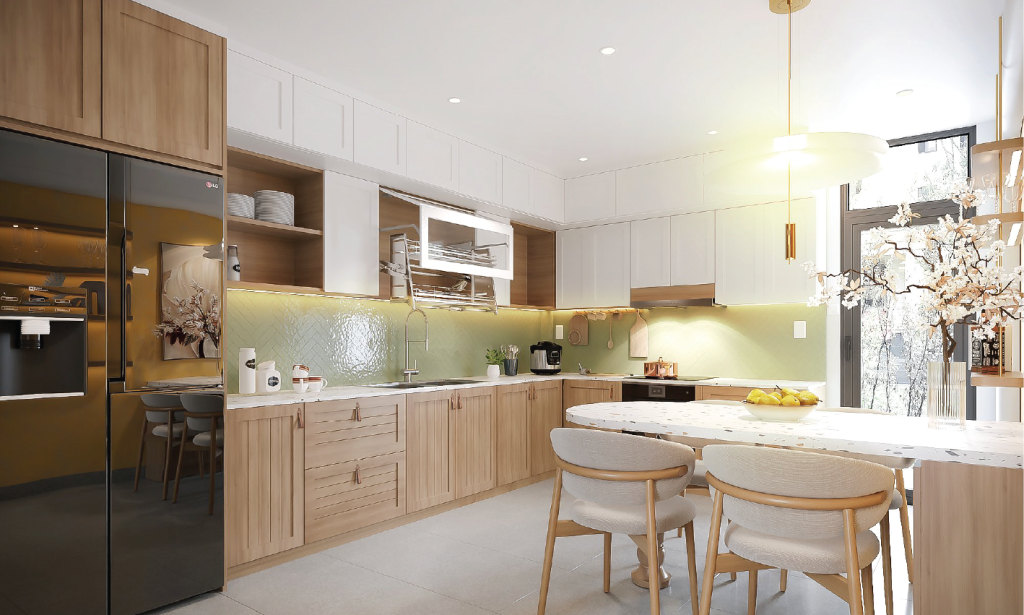 mẫu tủ bếp gỗ công nghiệp đẹp và hiện đại