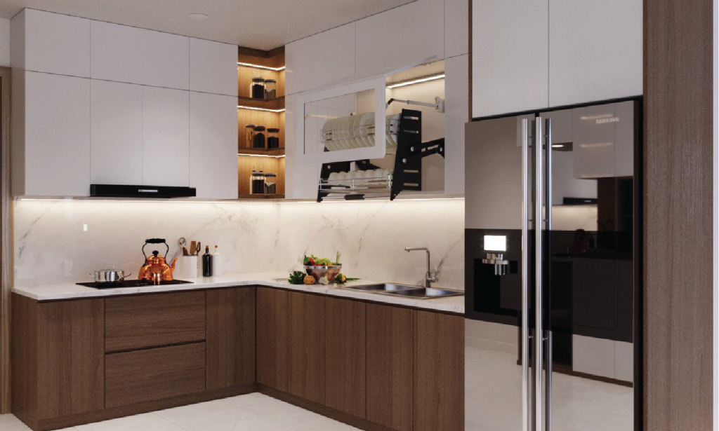 mẫu tủ bếp gỗ công nghiệp đẹp và hiện đại